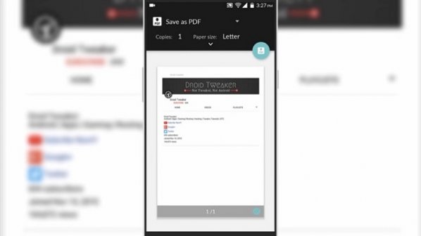 چگونه در اندروید  صفحه وب را در قالب PDF ذخیره کنیم؟