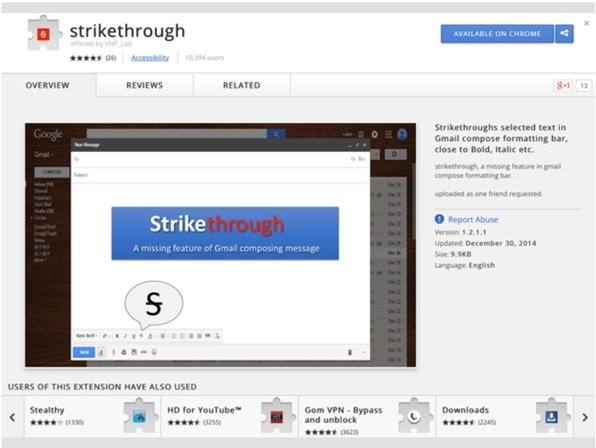 strikethrough em client free