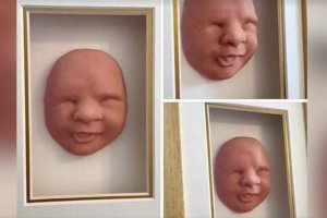 قاب مدل سه بعدی چهره نوزاد متولد نشده خود را به دیوار بزنید