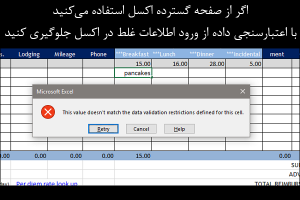 چگونه با اعتبارسنجی داده از ورود اطلاعات غلط در اکسل جلوگیری کنیم